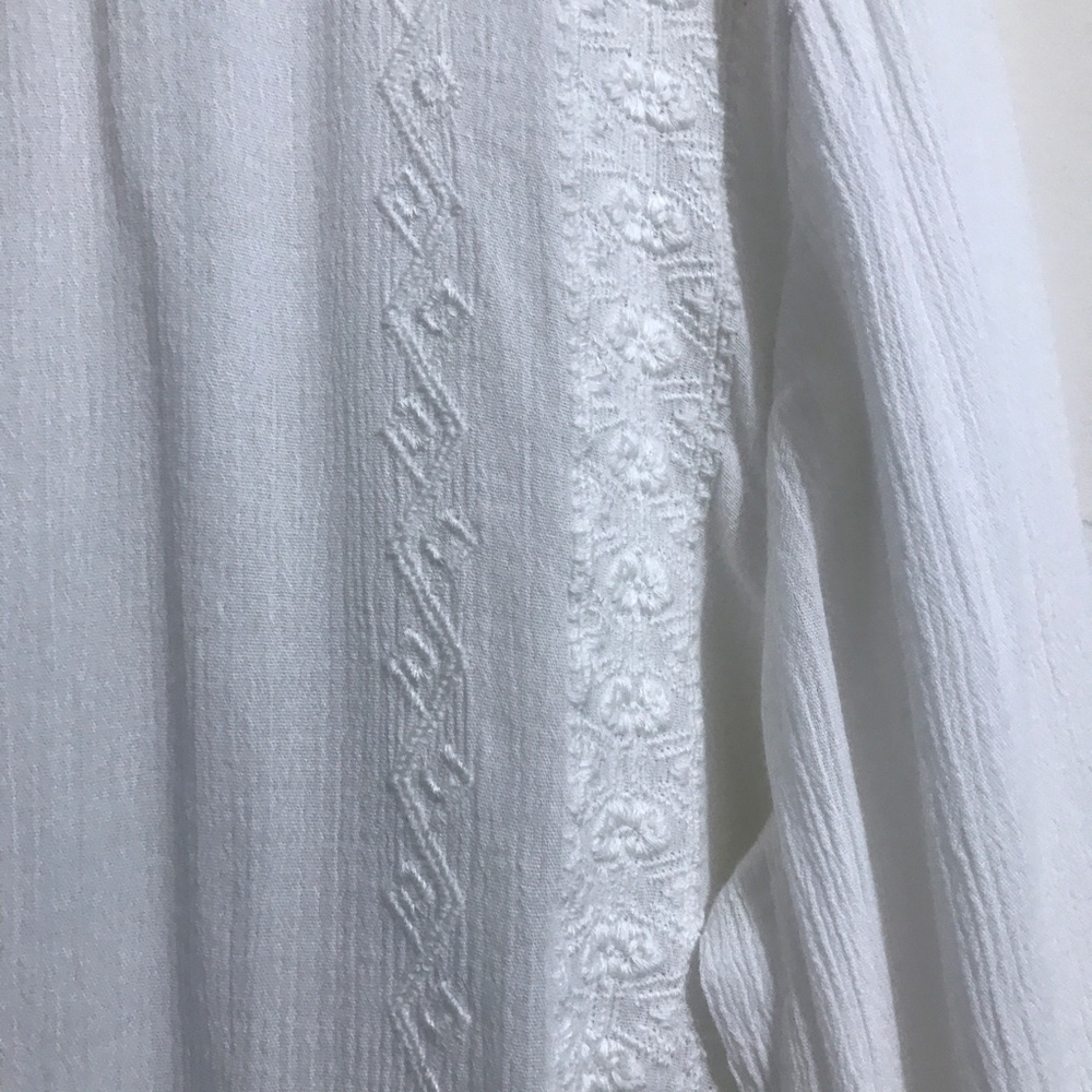 Caslon Long Sleeve Slip Over Blouse w/ Embroidery - Picture 7 of 12